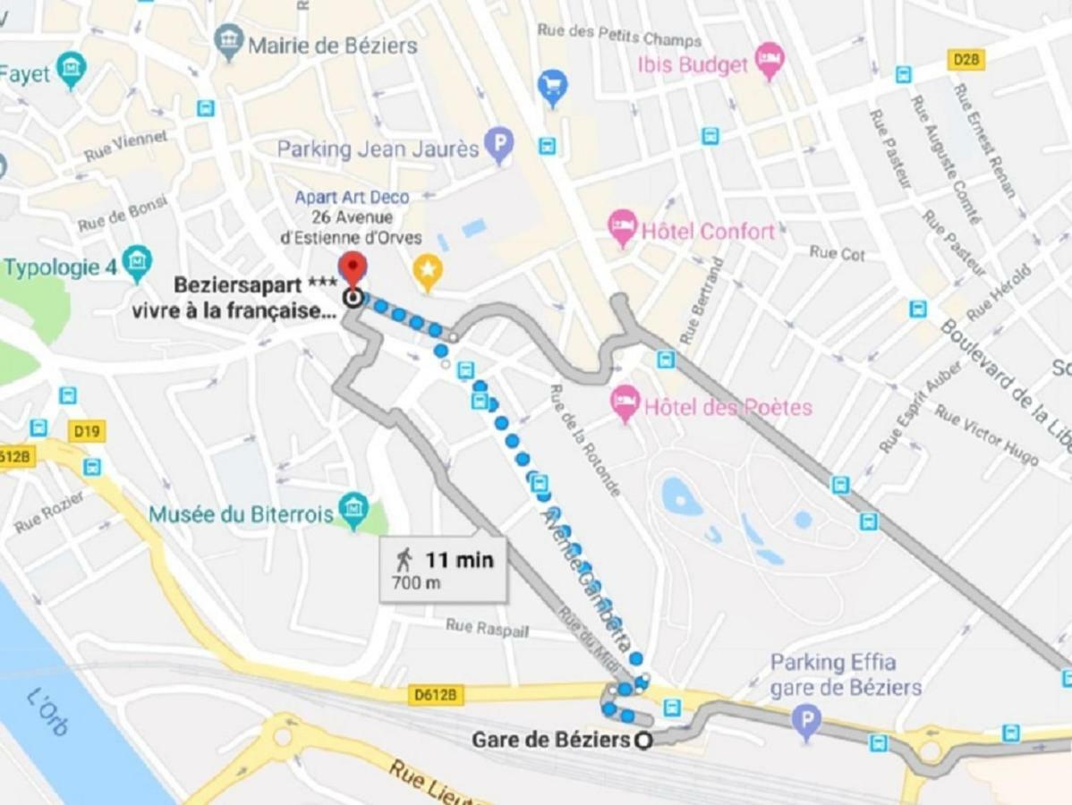 Beziers Studio Terrasse Zewnętrze zdjęcie